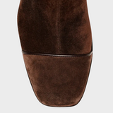 Alma– Zamszowe botki na słupku