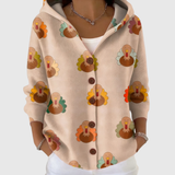 Sweter Kardigan z Kapturem