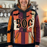 Zabawny Duch Patchwork Hoodie