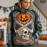 Hoodie z czaszkami po zmroku