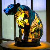 Łatek - Lampa Magisk Panther w witrażu