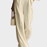 Selena – prążkowany komplet z szerokimi spodniami