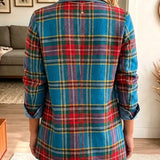 Madison - Tartan Patchwork Denim Blazer